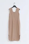 mame kurogouchi deep neck sleeveless dress MM22SS DR024 beige